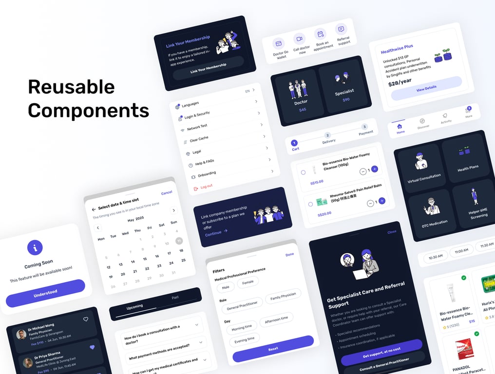 DoctorGo - Healthcare Mobile App UI Kit - Slide 4